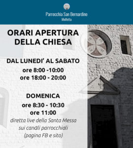 image event parrocchia - ORARI