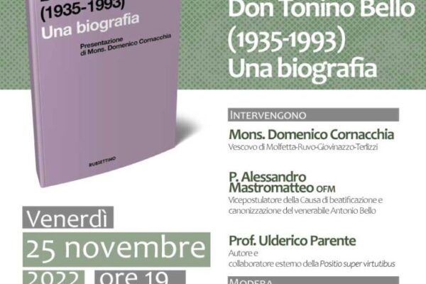 Presentazione biografia don Tonino Bello novembre 2022 - diocesi molfetta
