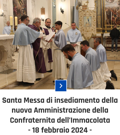 parrocchia san bernardino molfetta - insediamento amministrazione confraternita immacolata 2024