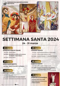 parrocchia san bernardino molfetta - settimana santa calendario appuntamenti celebrazioni 2024